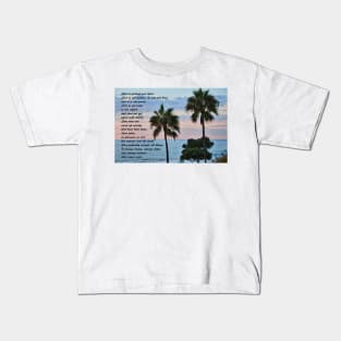 Love Is Patient: Ocean Palm Trees Kids T-Shirt